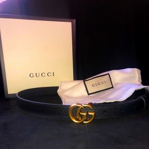 Skinny Gucci Belt size 80